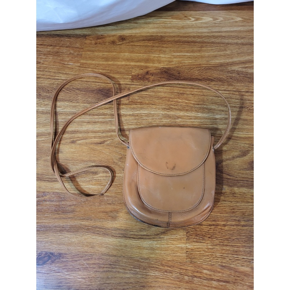 Hobo International Small Crossbody Camel Brown Leather Bag Read‎